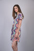 OWO THE LABEL Shortsleeve Dress for Women's Stripes Boat Neck A-Line Midi Dress (OTL-DRS1026)